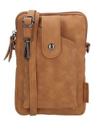 Beagles Skórzana torebka "Lourenza" w kolorze jasnobrązowym na telefon - 13 x 19 x 2cm rozmiar: onesize. Brązowe torby na ramię Beagles, bez wzorów, z materiału, przez ramię, bez dodatków. Za 84.21 zł.