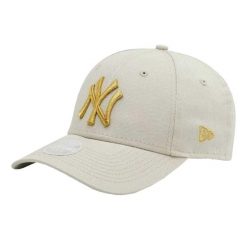 Czapka Z Daszkiem Metalik Logo New York Yankees. Brązowe czapki z daszkiem New Era, bez wzorów, z bawełny. Za 187.99 zł.