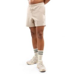 Męskie bawełniane szorty treningowe Fitness Siroko Titan Sand. Brązowe krótkie spodenki sportowe SIROKO, l, bez wzorów, z bawełny. Za 128.00 zł.