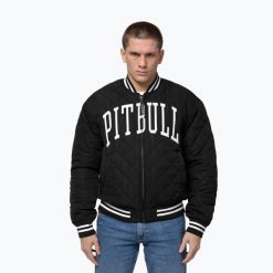 Kurtka męska Pitbull Jupiter Padded Baseball. Czarne kurtki PITBULL, m, bez wzorów, z bawełny, bez kaptura. Za 289.99 zł.