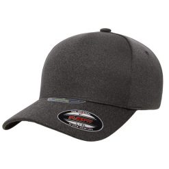 Czapka Z Daszkiem 110 Unipanel Melange. Szare czapki z daszkiem FLEXFIT, bez wzorów, z elastanu. Za 84.99 zł.