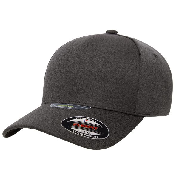 Czapka Z Daszkiem 110 Unipanel Melange. Szare czapki z daszkiem FLEXFIT, bez wzorów, z elastanu. Za 84.99 zł.