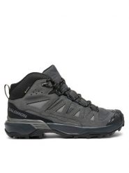 Salomon Trekkingi X Ultra 360 Leather Mid Gore-Tex L47570800 Czarny. Czarne botki sznurowane Salomon, bez wzorów, z gore-texu, bez obcasa, bez zapięcia. Za 799.99 zł.