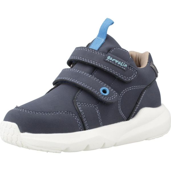 Buty GARVALIN 251350G Niebieski. Niebieskie buty turystyczne GARVALIN, bez wzorów, z materiału, przed kostkę, bez zapięcia, trekkingowe. Za 160.99 zł.
