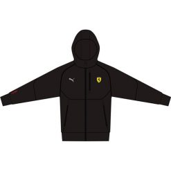 Bluza z kapturem z pełnym zamkiem błyskawicznym Puma Ferrari Pumatech. Czarne bluzy Puma, m, bez wzorów, z kapturem. Za 408.00 zł.
