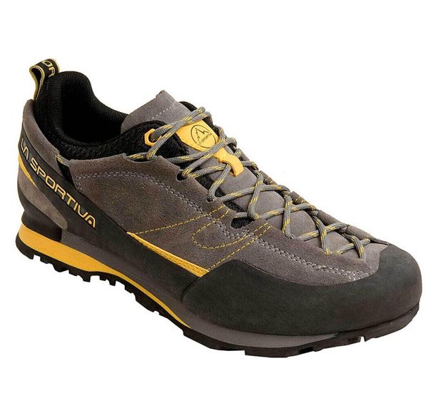 Buty podejściowe męskie La Sportiva Boulder X. Szare buty turystyczne La Sportiva, na jesień, bez wzorów, z gumy, bez zapięcia, trekkingowe. Za 844.30 zł.