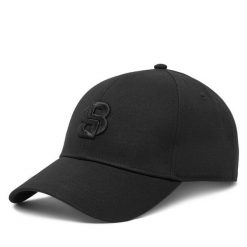 Czapka z daszkiem BOSS. Czarne czapki z daszkiem Boss, bez wzorów. Za 189.99 zł.