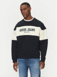 Guess Jeans T-Shirt M4BQ39 K9V31 Granatowy Regular Fit. Niebieskie bluzy Guess Jeans, m, z aplikacjami, z bawełny, bez kaptura. Za 299.99 zł.