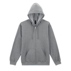 Męska Bluza Z Kapturem Softstyle Midweight Full Zip. Szare bluzy GILDAN, m, bez wzorów, z kapturem. Za 121.99 zł.