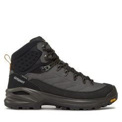 Trekkingi Grisport. Szare botki sznurowane Grisport, bez wzorów, bez obcasa, bez zapięcia. Za 599.99 zł.