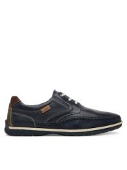 Pikolinos Półbuty M9A-4118 Granatowy. Niebieskie eleganckie półbuty Pikolinos, bez wzorów, ze skóry, bez obcasa, bez zapięcia. Za 459.99 zł.