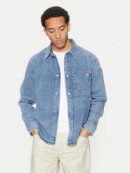 Calvin Klein Jeans Koszula jeansowa J30J326561 Niebieski Regular Fit. Niebieskie koszule Calvin Klein Jeans, m, bez wzorów, z bawełny, bez kołnierzyka, bez ramiączek. Za 379.99 zł.