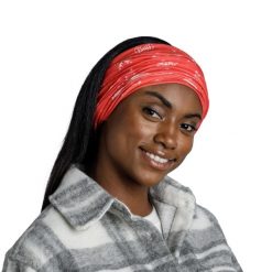 Komin na szyję dla dorosłych Original EcoStretch Holiday Scarf 1347698171000. Czerwone szaliki Buff, bez wzorów, z elastanu. Za 65.00 zł.