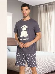 Piżama dwuczęściowa - szary. Szare piżamy Sinsay, l, bez wzorów, z bawełny, bez ramiączek. Za 39.99 zł.