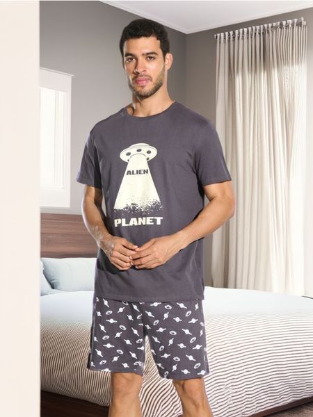 Piżama dwuczęściowa - szary. Szare piżamy Sinsay, l, bez wzorów, z bawełny, bez ramiączek. Za 39.99 zł.