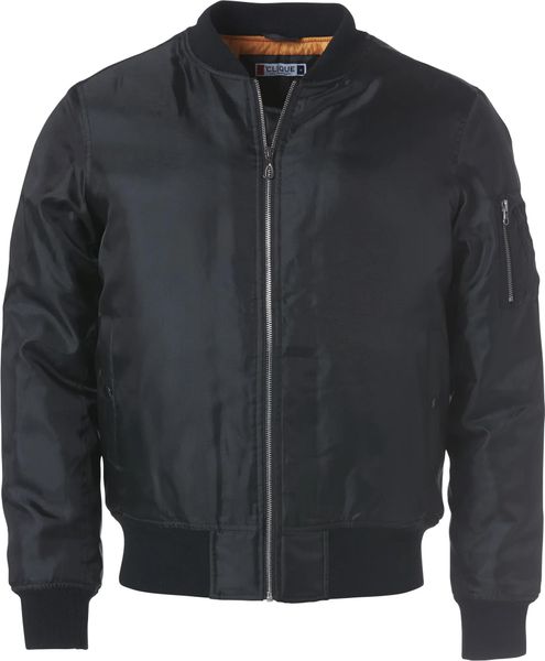 Clique Bomber kurtka unisex 100% poliester 200D Oxford – black. Czarne kurtki CLIQUE, xl, bez wzorów, z poliesteru, bez kaptura. Za 285.54 zł.