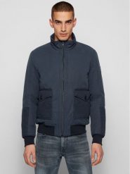 Boss Kurtka bomber Odre-D 50440995 Granatowy Regular Fit. Niebieskie kurtki Boss, m, bez wzorów, z bawełny, bez kaptura. Za 759.99 zł.