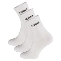 Skarpety Unisex Dla Dorosłych Alpamayo (zestaw 3 Sztuk). Białe skarpety Alpinus, bez wzorów. Za 83.99 zł.