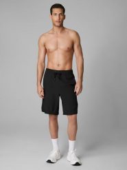 4F Spodenki plażowe boardshorty męskie - czarne XL. Czarne szorty 4F, m, bez wzorów, z materiału. Za 119.99 zł.