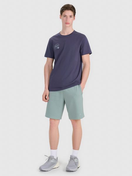 4F Spodenki dresowe męskie - khaki XXL. Brązowe krótkie spodenki sportowe 4F, l, bez wzorów, z bawełny, sportowe. W wyprzedaży za 99.99 zł.