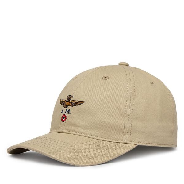 Czapka z daszkiem Aeronautica Militare. Brązowe czapki z daszkiem Aeronautica Militare, bez wzorów. Za 179.99 zł.