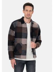 KEY LARGO Koszula "Kllocarno" w kolorze brązowo-niebiesko-szarym rozmiar: M. Brązowe koszule Key Largo, m, bez wzorów, z bawełny, bez kołnierzyka, bez ramiączek. Za 91.56 zł.