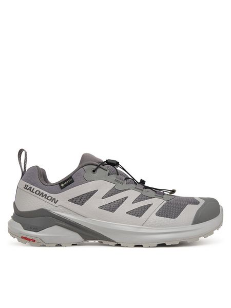 Salomon Trekkingi X-Adventure GTX L45457600 Szary. Szare buty trekkingowe Salomon, bez wzorów, ze skóry, bez zapięcia. Za 539.99 zł.