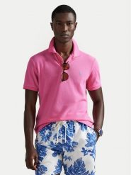 Polo Ralph Lauren Polo 710680784510 Różowy jasny Custom Slim Fit. Czerwone koszulki polo Polo Ralph Lauren, m, bez wzorów, z bawełny, bez kołnierzyka, bez ramiączek. Za 594.99 zł.