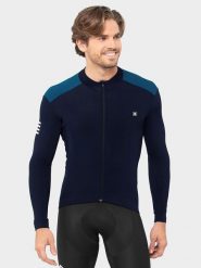 Siroko Kurtka kolarska "M4 Cubilla" w kolorze granatowym rozmiar: XL. Niebieskie kurtki outdoor i hardshell SIROKO, m, bez wzorów, bez kaptura. Za 263.53 zł.
