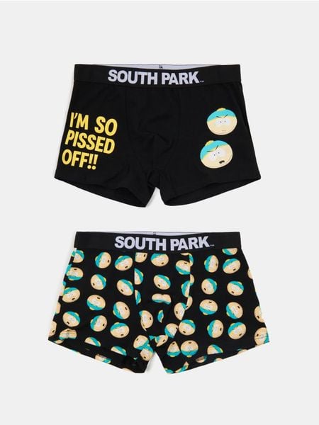 Bawełniane bokserki 2 pack South Park - wielobarwny. Bokserki Sinsay, l, bez wzorów, z bawełny. Za 29.99 zł.