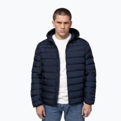 Kurtka zimowa męska Pitbull Foothill Hooded Padded. Niebieskie kurtki PITBULL, na zimę, m, bez wzorów, z materiału, bez kaptura. Za 309.99 zł.