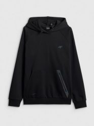 4F Bluza dresowa regular z kapturem męska - czarna L. Czarne bluzy 4F, l, bez wzorów, z dresówki, z kapturem. Za 249.99 zł.