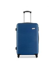 Semi Line Walizka średnia T5744-2 Granatowy. Niebieskie walizki Semi-line, bez wzorów, z tworzywa sztucznego, średnie. Za 199.99 zł.