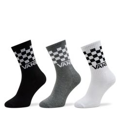 Zestaw 3 par wysokich skarpet męskich Vans. Czarne skarpety Vans, bez wzorów. Za 89.99 zł.