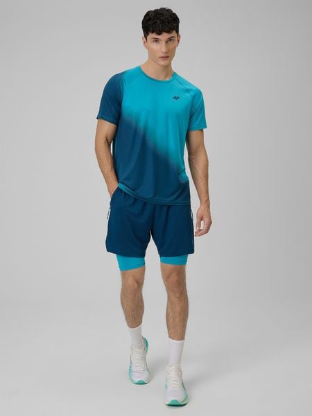 4F Spodenki treningowe szybkoschnące męskie - turkusowe XXL. Niebieskie krótkie spodenki sportowe 4F, m, bez wzorów. Za 169.99 zł.