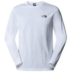 Bluza turystyczna męska The North Face M L/S Simple Dome Tee. Białe koszulki z długim rękawem The North Face, l, bez wzorów, bez ramiączek. Za 139.00 zł.