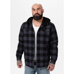 Kurtka męska Pitbull flanelowa z kapturem Pioneer. Czarne kurtki PITBULL, l, bez wzorów, z kapturem. Za 249.00 zł.