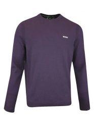 Hugo Boss Sweter w kolorze fioletowym rozmiar: M. Różowe swetry nierozpinane HUGO BOSS, m, bez wzorów, z bawełny, bez kołnierzyka, bez ramiączek. Za 356.95 zł.