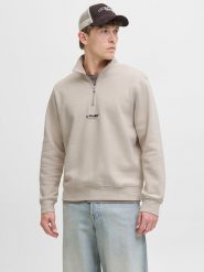 Jack & Jones Sweter w kolorze kremowym rozmiar: L. Brązowe swetry nierozpinane Jack & Jones, l, bez wzorów, z bawełny, bez kołnierzyka, bez ramiączek. Za 118.01 zł.