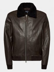 Serge Pariente Kurtka skórzana L'Original Brązowy Slim Fit. Brązowe kurtki Serge Pariente, l, bez wzorów, ze skóry, bez kaptura. Za 1,049.00 zł.