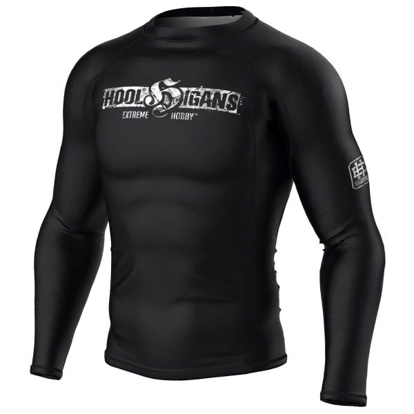 Koszulka sportowa męska Rashguard do MMA EXTREME HOBBY HOOLS. Czarne bielizna termoaktywna EXTREME HOBBY, m, bez wzorów, z bawełny, bez ramiączek, do biegania. Za 188.00 zł.