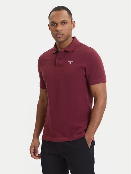 Barbour Polo Tartan MML0012RE53 Bordowy Tailored Fit. Czerwone koszulki polo Barbour, m, bez wzorów, z bawełny, bez kołnierzyka, bez ramiączek. Za 319.99 zł.