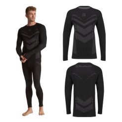 Bluza termoaktywna męska OneTeam ACHILL BAMBOO THERMO LIGHT PLUS bezszwowa. Czarne bielizna termoaktywna ONETEAM, m, bez wzorów, bez ramiączek, snowboardowy. Za 59.99 zł.