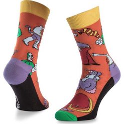 Skarpety Wysokie Unisex HAPPY SOCKS - BEA01-2000 Kolorowy Pomarańczowy. Brązowe skarpety Happy Socks, bez wzorów, z bawełny. W wyprzedaży za 19.00 zł.