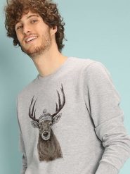 WOOOP Bluza "Go Outside" w kolorze szarym rozmiar: L. Szare bluzy Wooop, l, bez wzorów, z bawełny, bez kaptura. Za 100.99 zł.