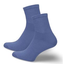 Męskie skarpetki ACTIVE GŁADKIE 427 JEANS. Niebieskie skarpetki sportowe Milena, bez wzorów, z bawełny. Za 15.90 zł.