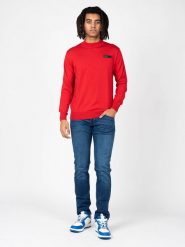 Plein Sport Sweter | MLPS90352 | Mężczyzna | Czerwony. Czerwone swetry nierozpinane Plein Sport, m, bez wzorów, z wełny, bez kołnierzyka, bez ramiączek. W wyprzedaży za 439.00 zł.