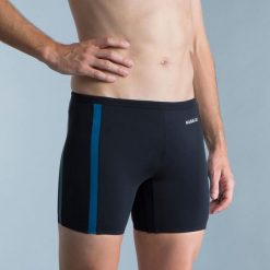 Bokserki długie pływackie męskie Nabaiji Yoko. Czarne odzież kąpielowa NABAIJI, m, bez wzorów, z elastanu, eleganckie. Za 89.99 zł.