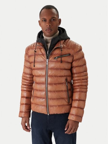 Milestone Kurtka skórzana Ms Apollo 531068 60510 Miedziany Regular Fit. Brązowe kurtki Milestone, m, bez wzorów, ze skóry, bez kaptura. Za 1,579.00 zł.