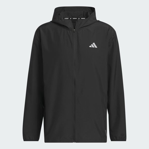 Kurtka Run It. Czarne kurtki Adidas, s, bez wzorów, bez kaptura, do biegania. W wyprzedaży za 247.50 zł.